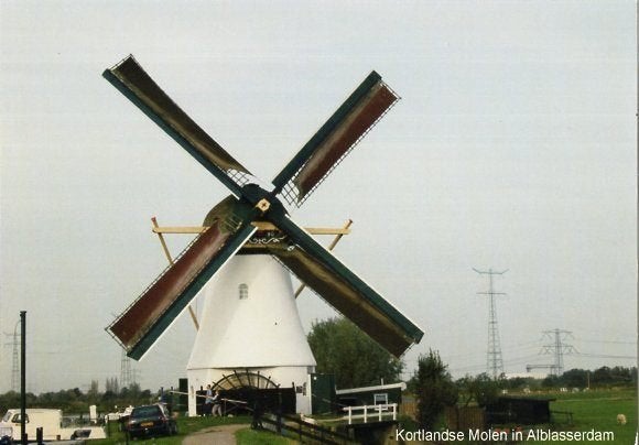 (ZH033) Ansichtkaart Alblasserdam Kortlandse molen 2006, Ophalen of Verzenden, 1980 tot heden, Ongelopen, Zuid-Holland