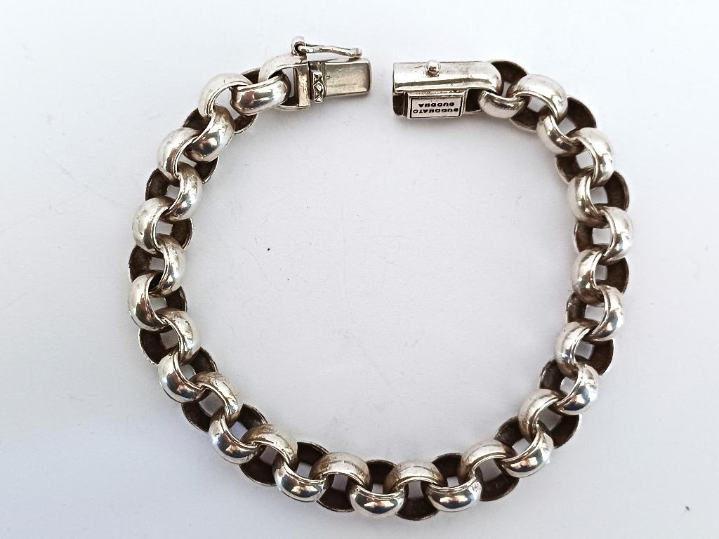 sterling zilver jasseron armband, Buddha to Buddha, Sieraden, Tassen en Uiterlijk, Armbanden, Ophalen of Verzenden, Gebruikt, Zilver