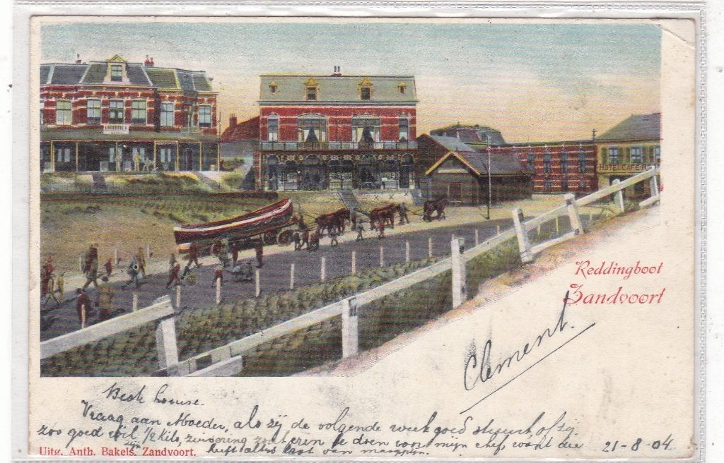 Zandvoort-Reddingboot 1904, Verzenden, Voor 1920, Gelopen, Noord-Holland