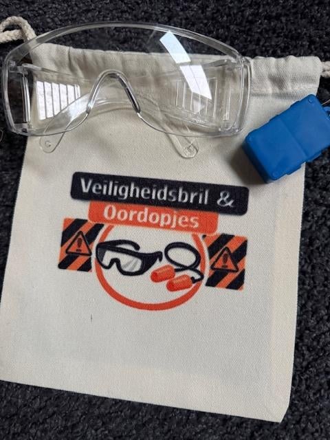 Zakje voor veiligheidsbril & oordopjes, Doe-het-zelf en Verbouw, Veiligheidsbrillen, Nieuw, Ophalen of Verzenden