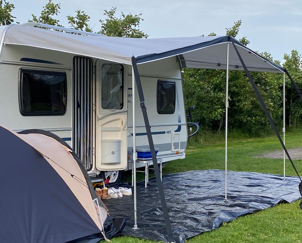 Caravan (voortent)luifel Obelink Rhodos maat 11 (244 - 256 ), Caravans en Kamperen, Tenten, Ophalen, Zo goed als nieuw