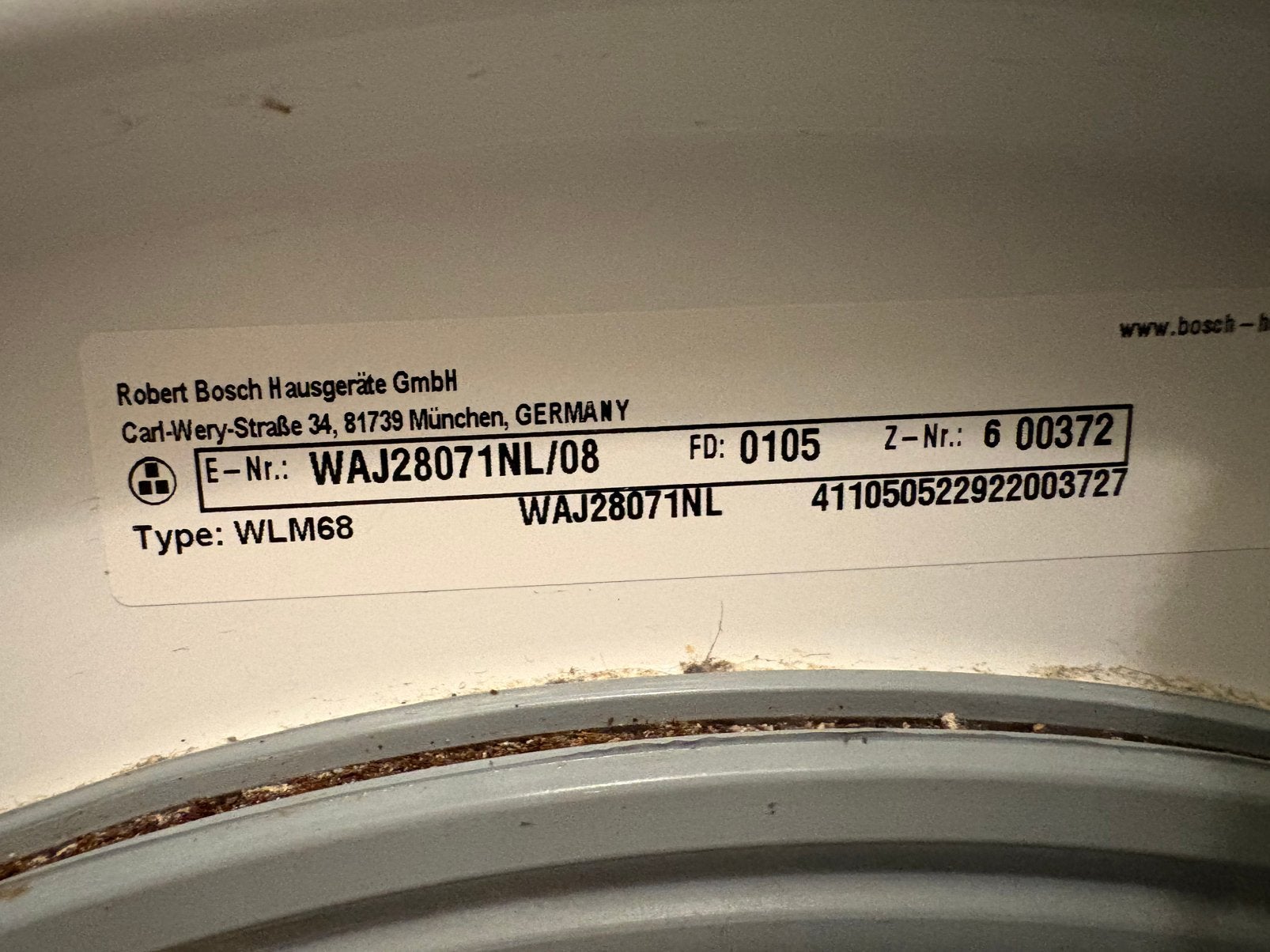 Wasmachine Bosch, Ophalen, Gebruikt, Minder dan 85 cm, Voorlader