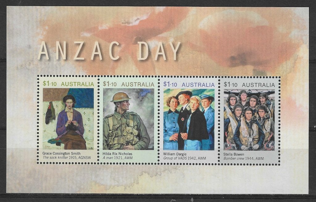 AUSTRALIE 2020, mi Blok 671 "ANZAC Day" postfris, Ophalen of Verzenden, Postfris