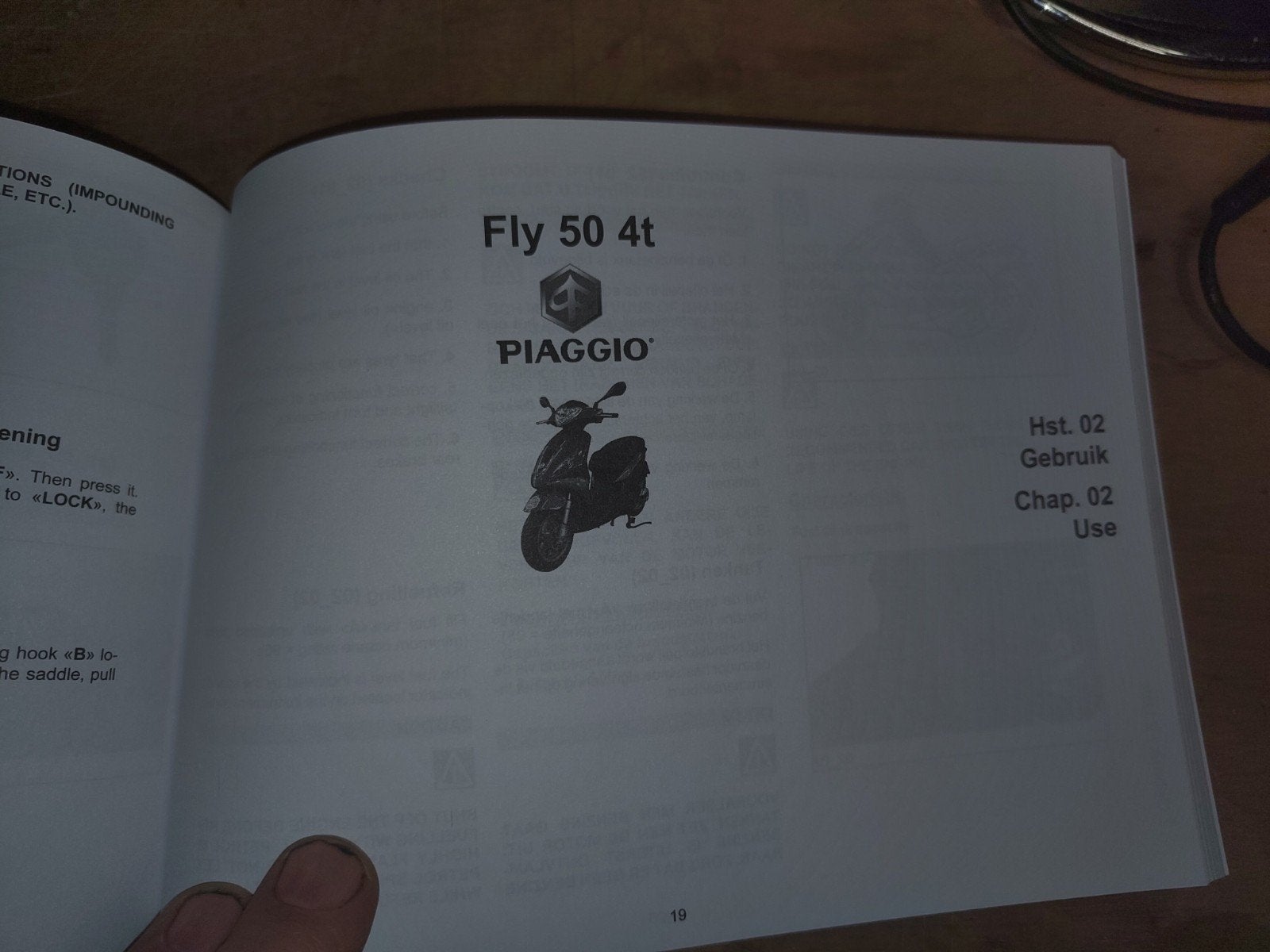 Handleiding Piaggio Fly 50 4T, Ophalen of Verzenden, Gebruikt