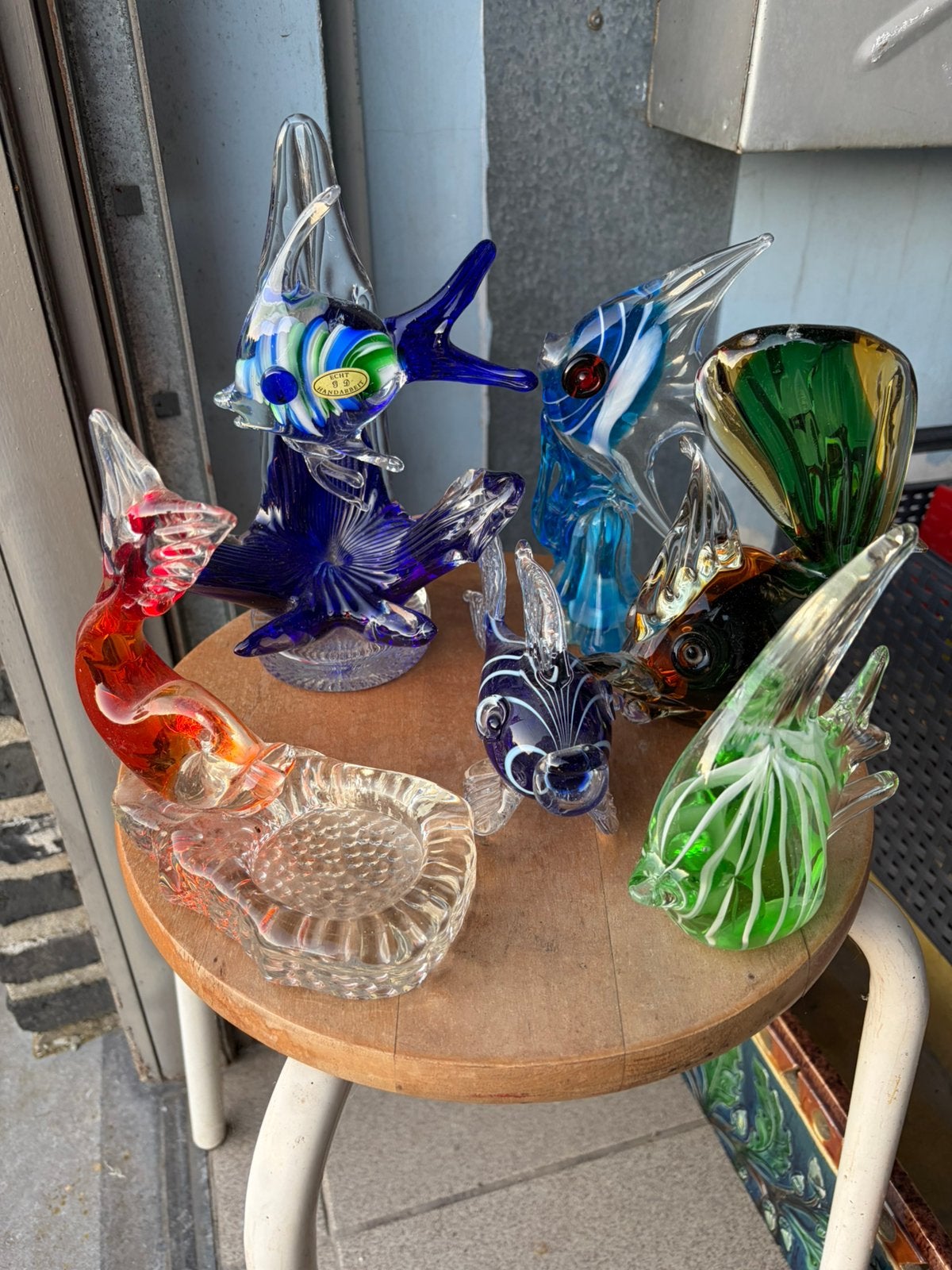 6 murano vissen perfecte staat, Antiek en Kunst, Ophalen