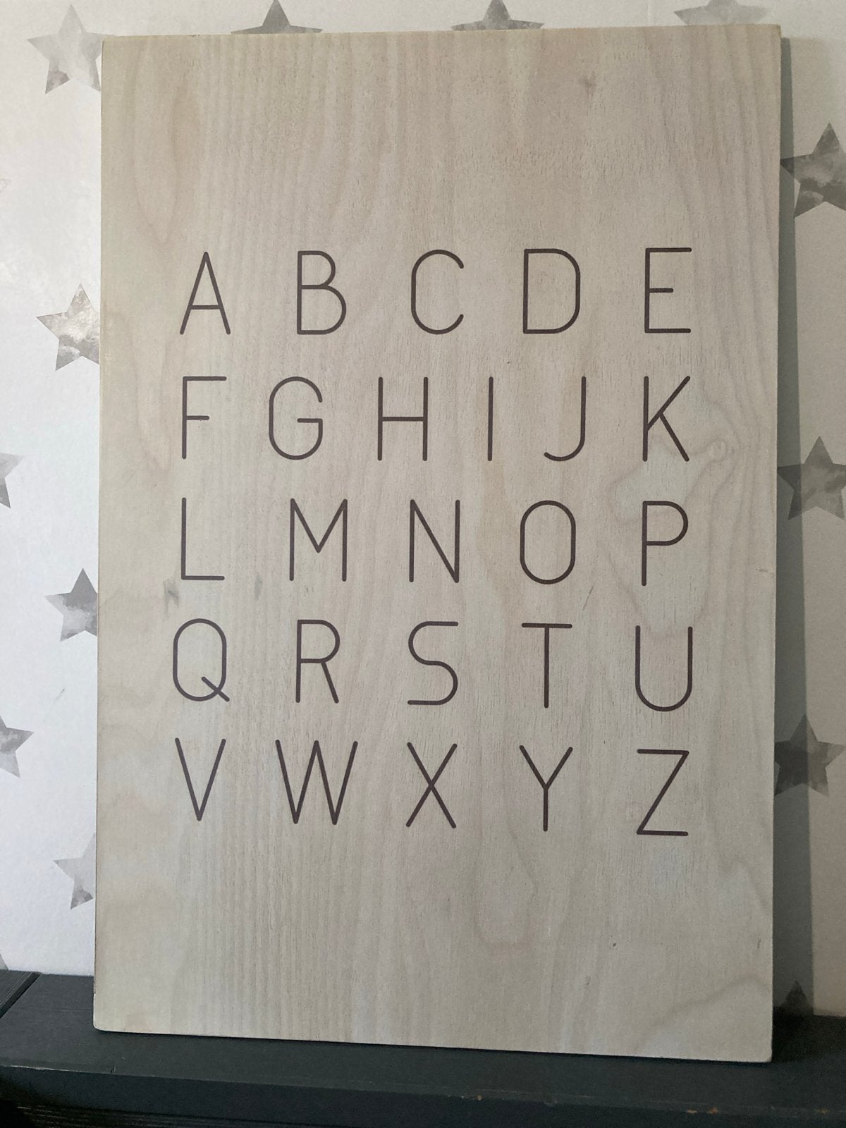 Houten alfabet wanddecoratie voor kinderkamer, Kinderen en Baby's, Kinderkamer | Inrichting en Decoratie, Gebruikt, Overige kleuren
