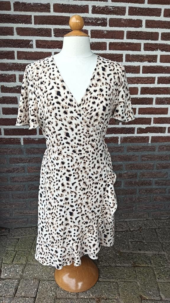 Leopard Print Jurk van Only in Maat L, Kleding | Dames, Jurken, Only, Beige, Maat 42/44 (L), Ophalen of Verzenden