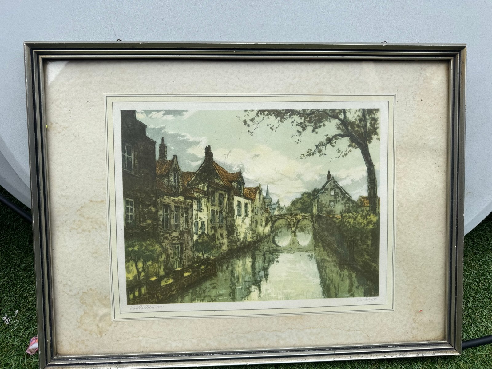2 Schilderijen van Van Doorn: 'Pont Malines' en 'Vieilles Ma, Antiek en Kunst, Kunst | Schilderijen | Klassiek, Ophalen
