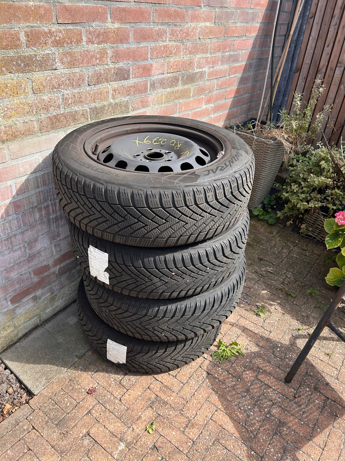 Winterbanden met velgen voor Audi A3 - 195/60 R16, Auto-onderdelen, Ophalen, Gebruikt, 16 inch, Banden en Velgen