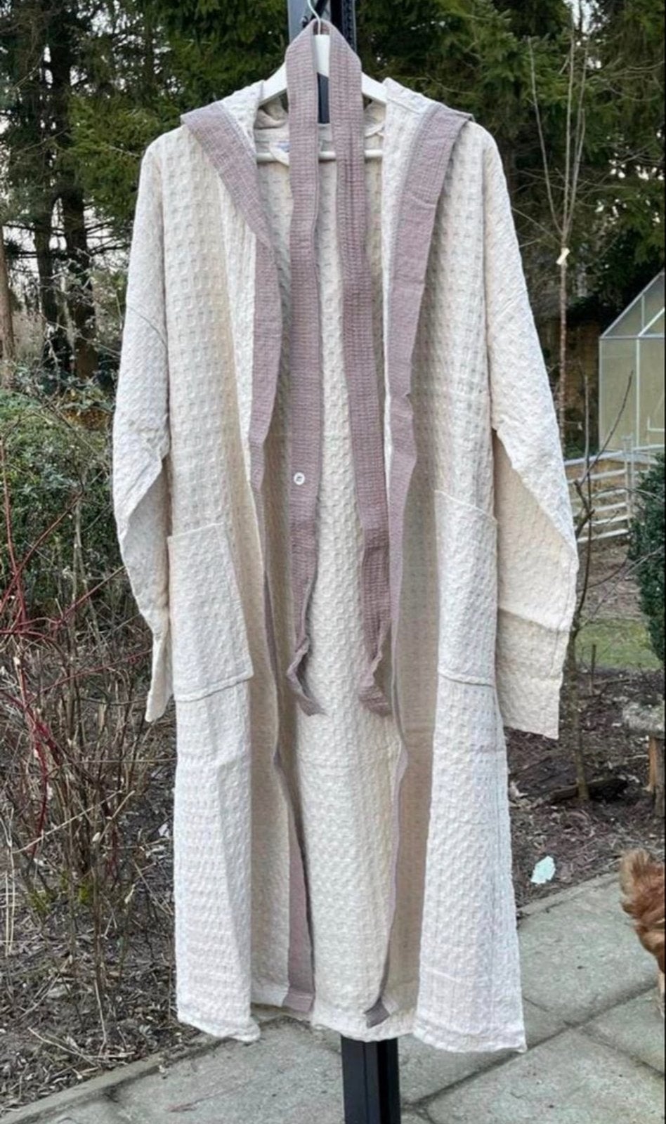 Nieuwe XL Katoenen Wafel Badjas met Capuchon - Unisex, Kleding | Dames, Overige Dameskleding, Ophalen of Verzenden, Nieuw