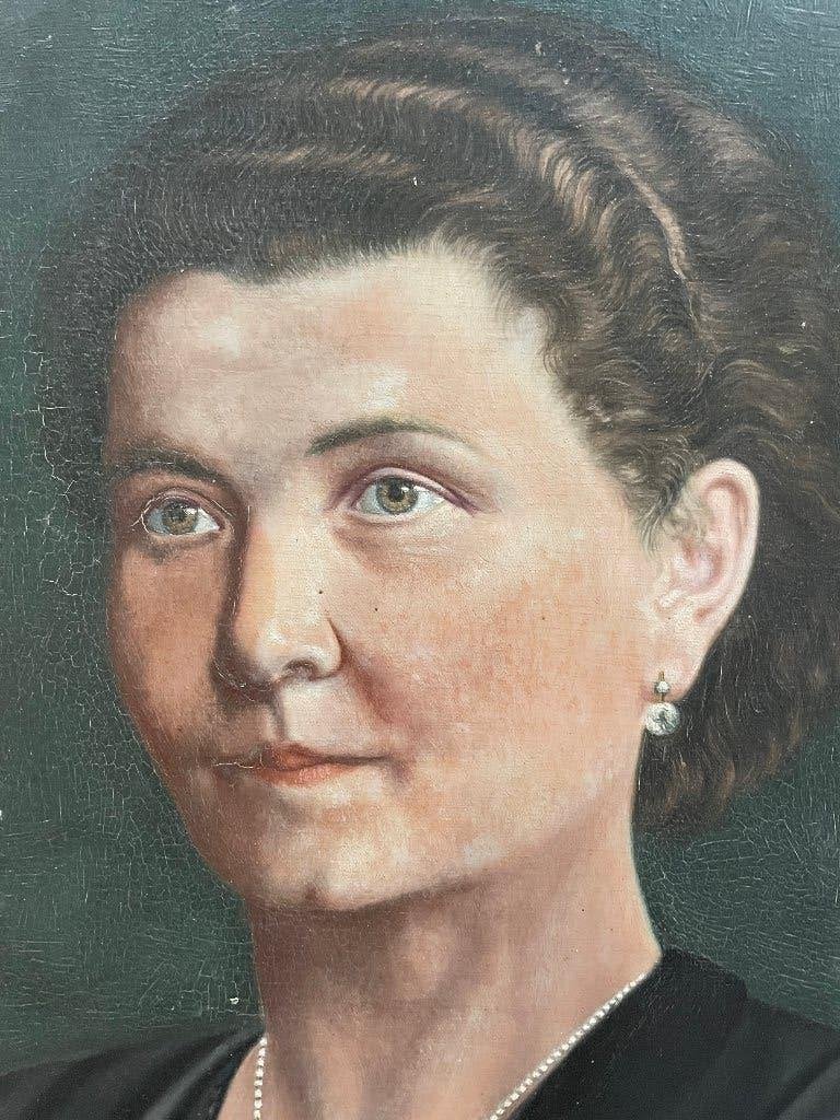 Man/ Vrouw portret 1943, Paneel, Portret of Personen, Realistisch, Ophalen of Verzenden