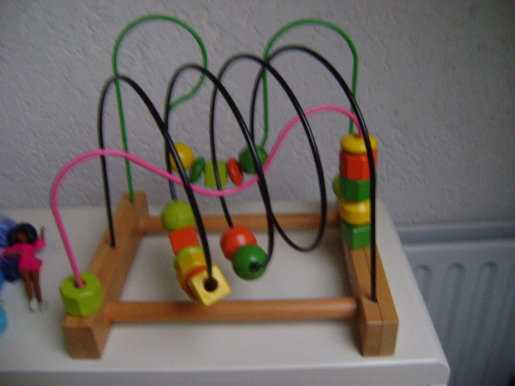 houten spiraal ikea met gekleurde houten ballen 31lx27hx35br, Ophalen of Verzenden, Zo goed als nieuw, Overige typen