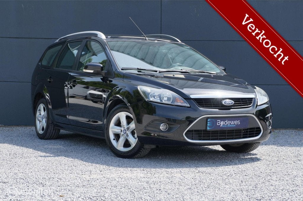 Ford Focus Wagon 1.6 Titanium Airco Cruise Nw Distributie !, Auto's, Gebruikt, Zwart, 4 cilinders, Zwart