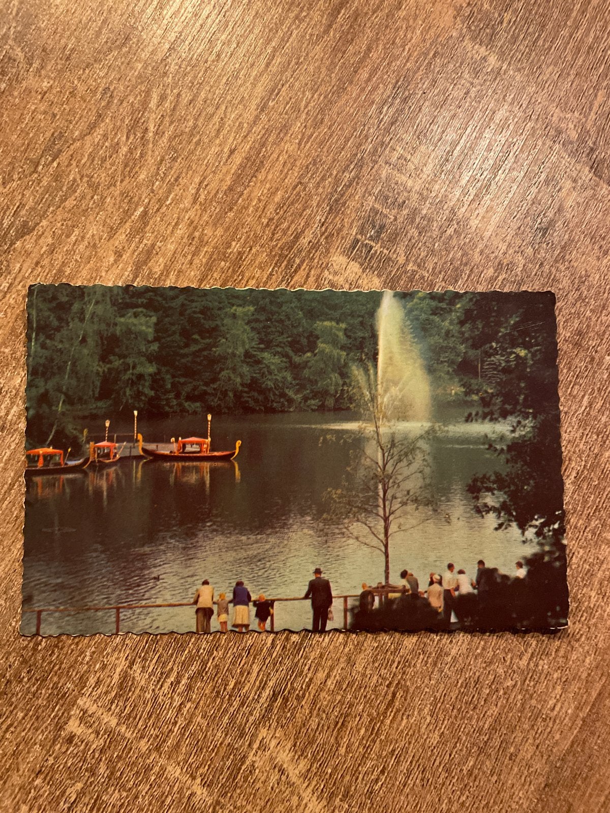 Oude ansichtkaart Apeldoorn Vijver Berg en Bos 1964, Ophalen of Verzenden, 1960 tot 1980, Gelopen, Gelderland