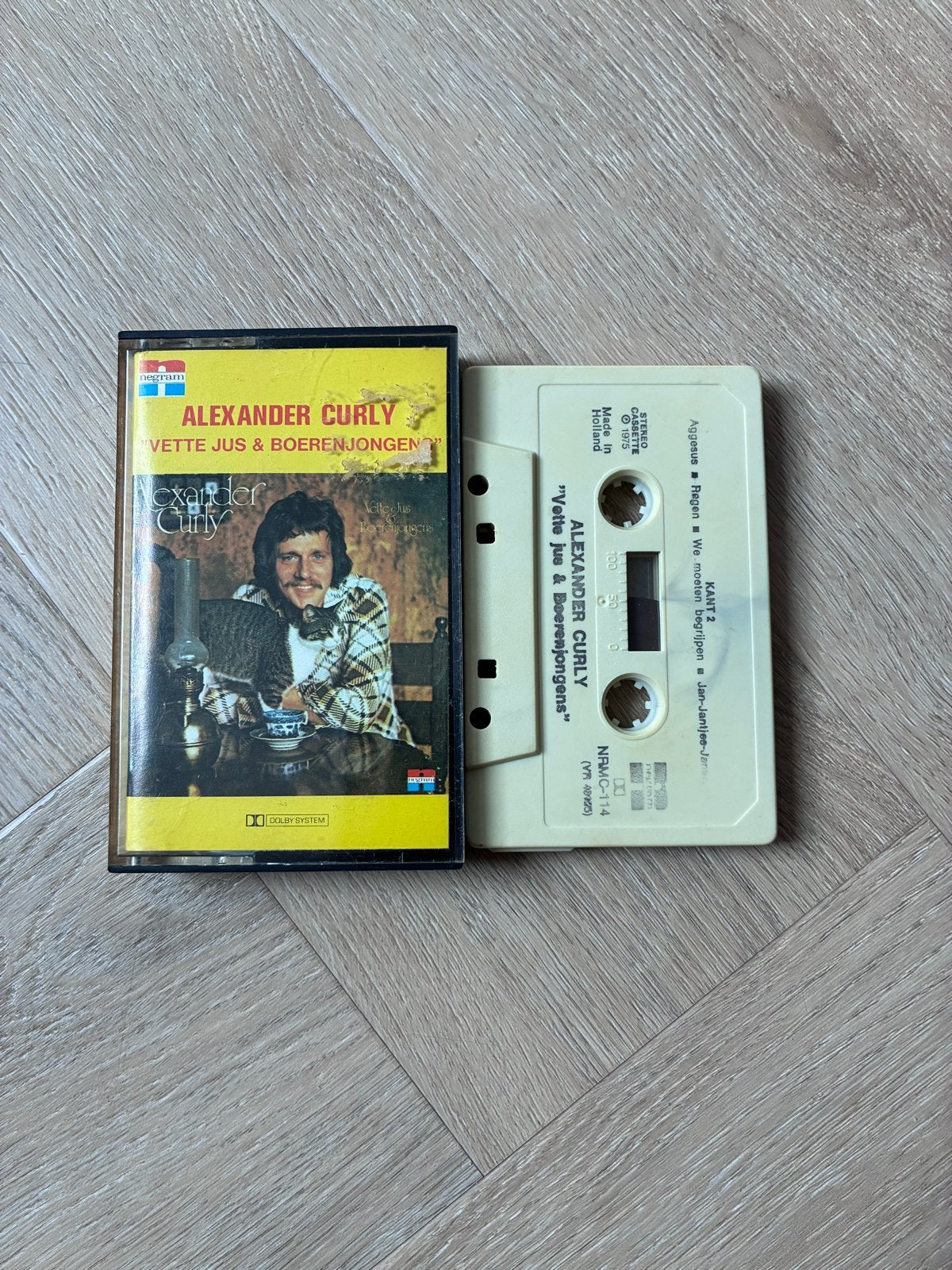 Alexander Curly - Vette Jus & Boerenjongens (Cassette), Gebruikt, 1 bandje, Ophalen of Verzenden, Origineel