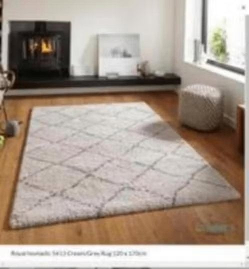 NIEUW! Vloerkleed Think Rugs Royal Nomadic 120x170 cm €19.99, 100 tot 150 cm, Ophalen of Verzenden, Grijs, Rechthoekig