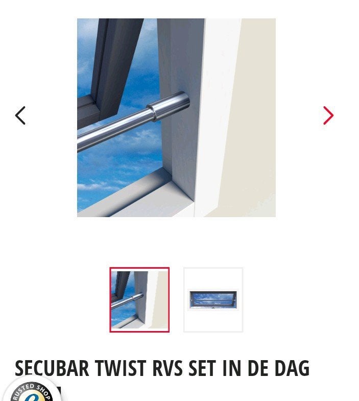 secur bar twist anti inbraak  barrière stang, Ophalen of Verzenden, Nieuw, Rvs