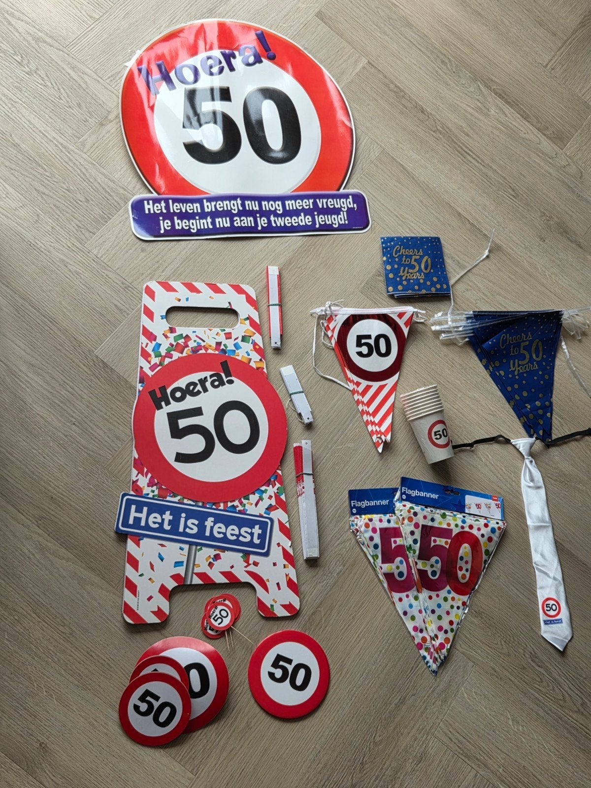50 jaar versieringen, Ophalen of Verzenden, Versiering, Verjaardag