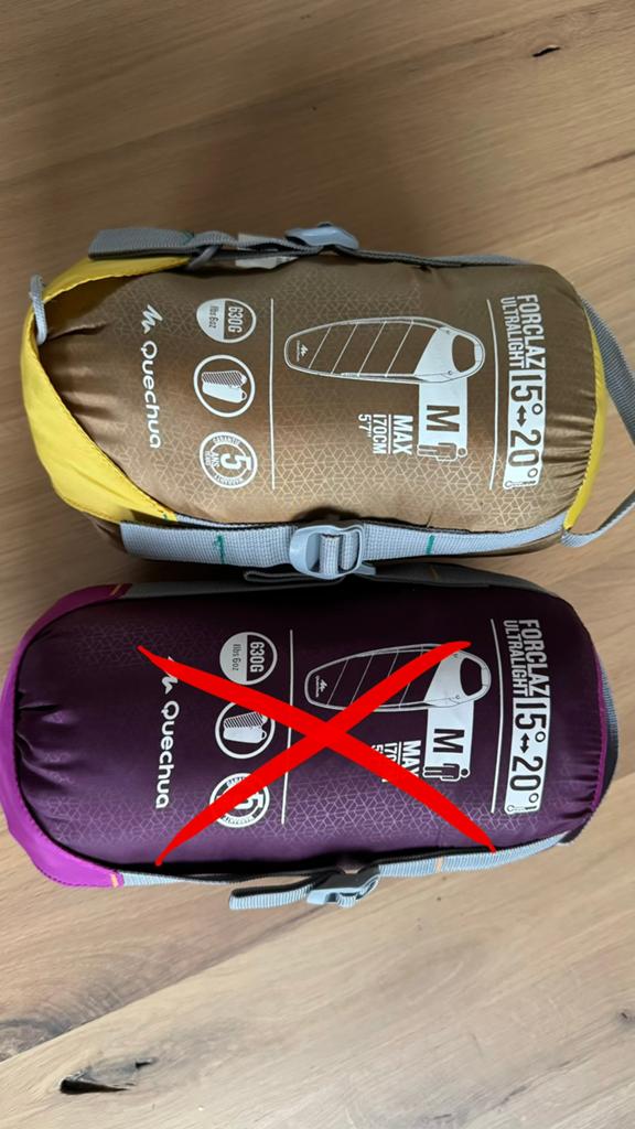 Quechua Forclaz 15-20 Ultralight Slaapzak (alleen goude), Ophalen of Verzenden, Zo goed als nieuw