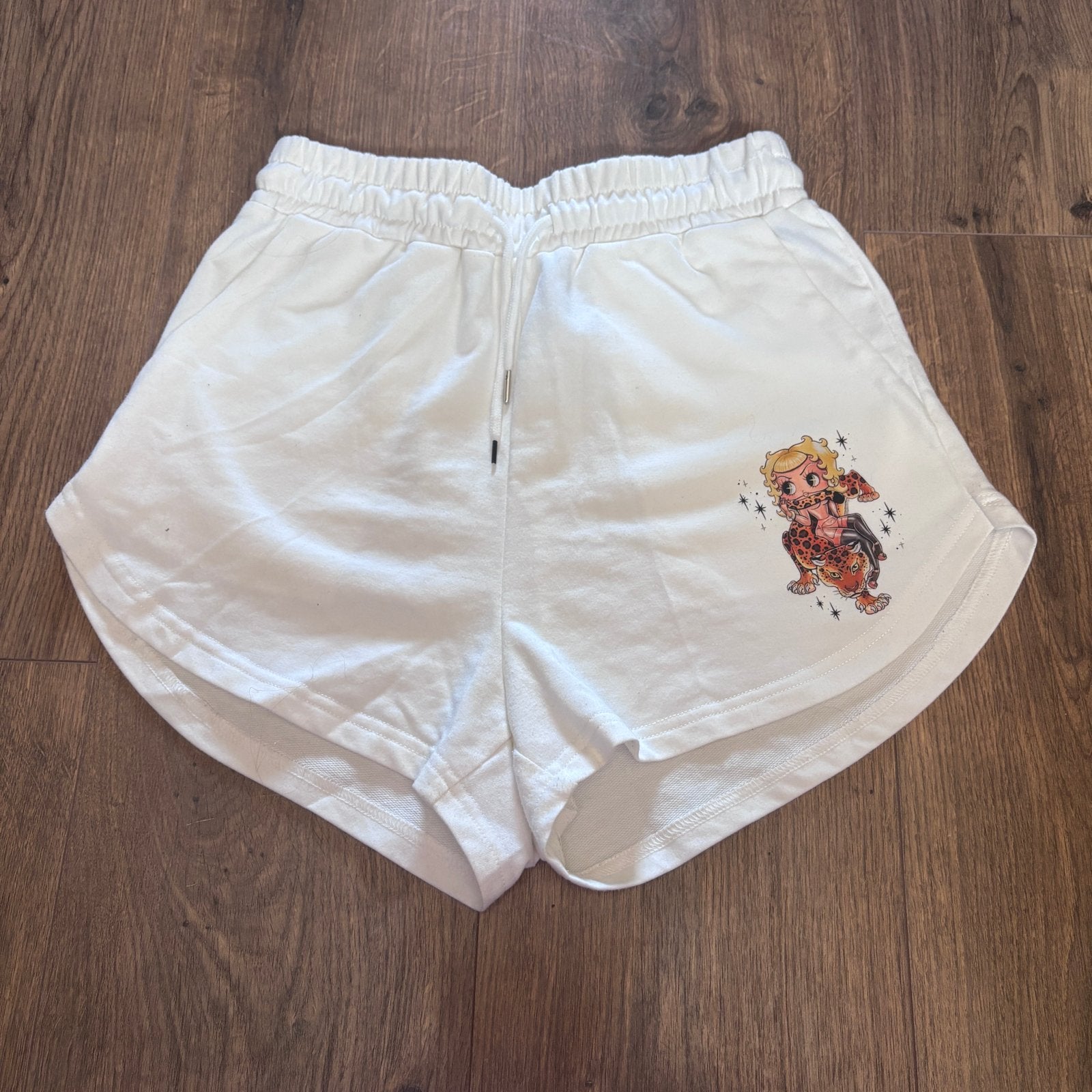 Witte shorts met Betty Boop print - Maat S, Kleding | Dames, Kort, Wit, Ophalen of Verzenden, Zo goed als nieuw