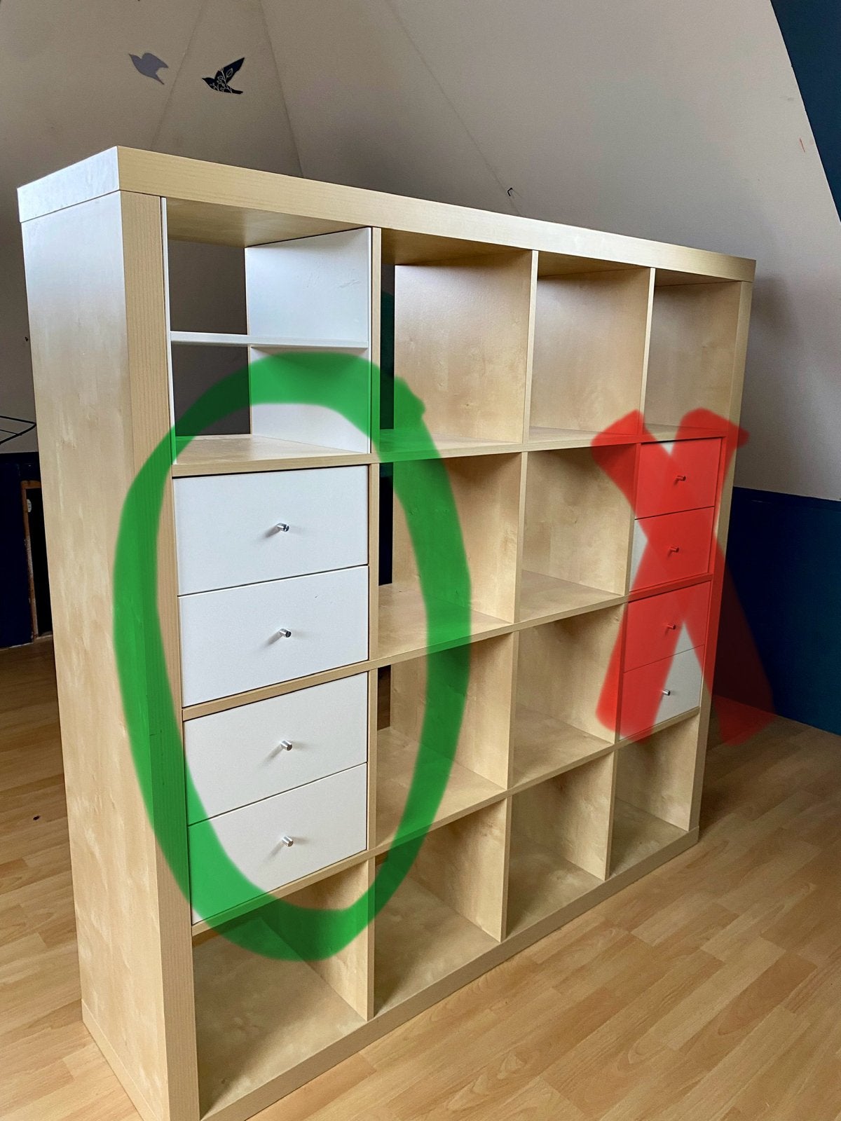 IKEA KALLAX Inzet met 2 laden, wit, 33x33 cm (2x), Huis en Inrichting, Ophalen, Minder dan 50 cm, Gebruikt, 1 of 2 laden