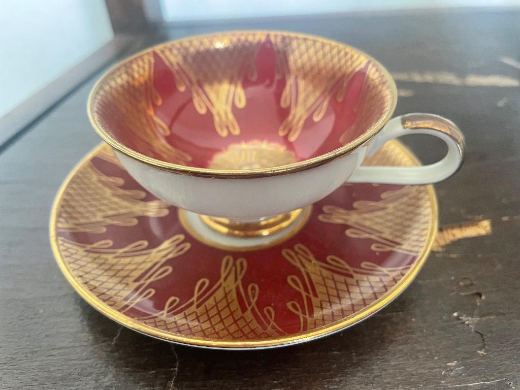 3 Vintage Bavaria Koffiekoppen & Schotels, Ophalen, Zo goed als nieuw, Porselein, Kop en/of schotel