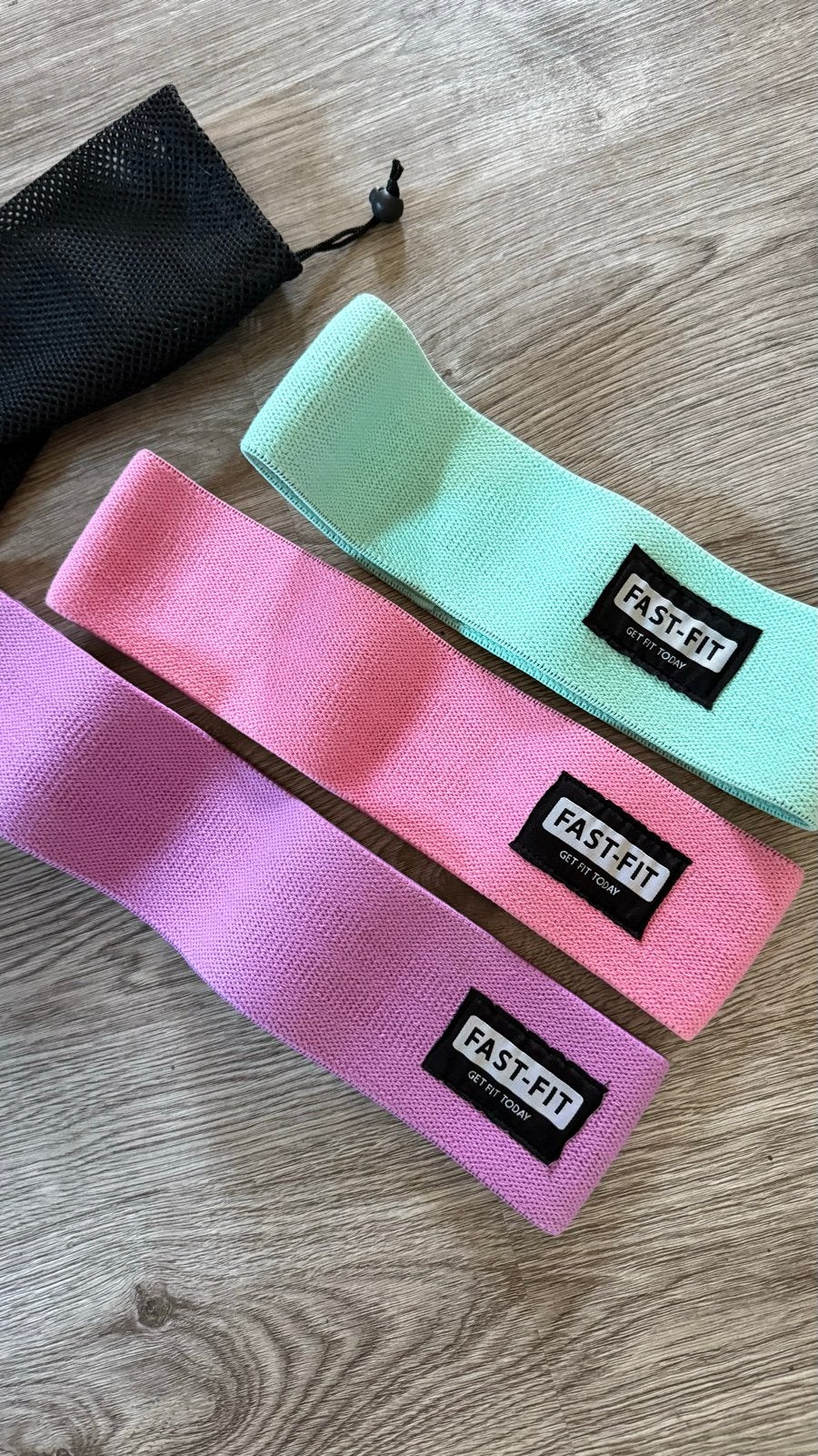 Set van 3 Weerstandsbanden - Fast-Fit, Sport en Fitness, Fitnessmaterialen, Ophalen of Verzenden, Zo goed als nieuw, Weerstandband