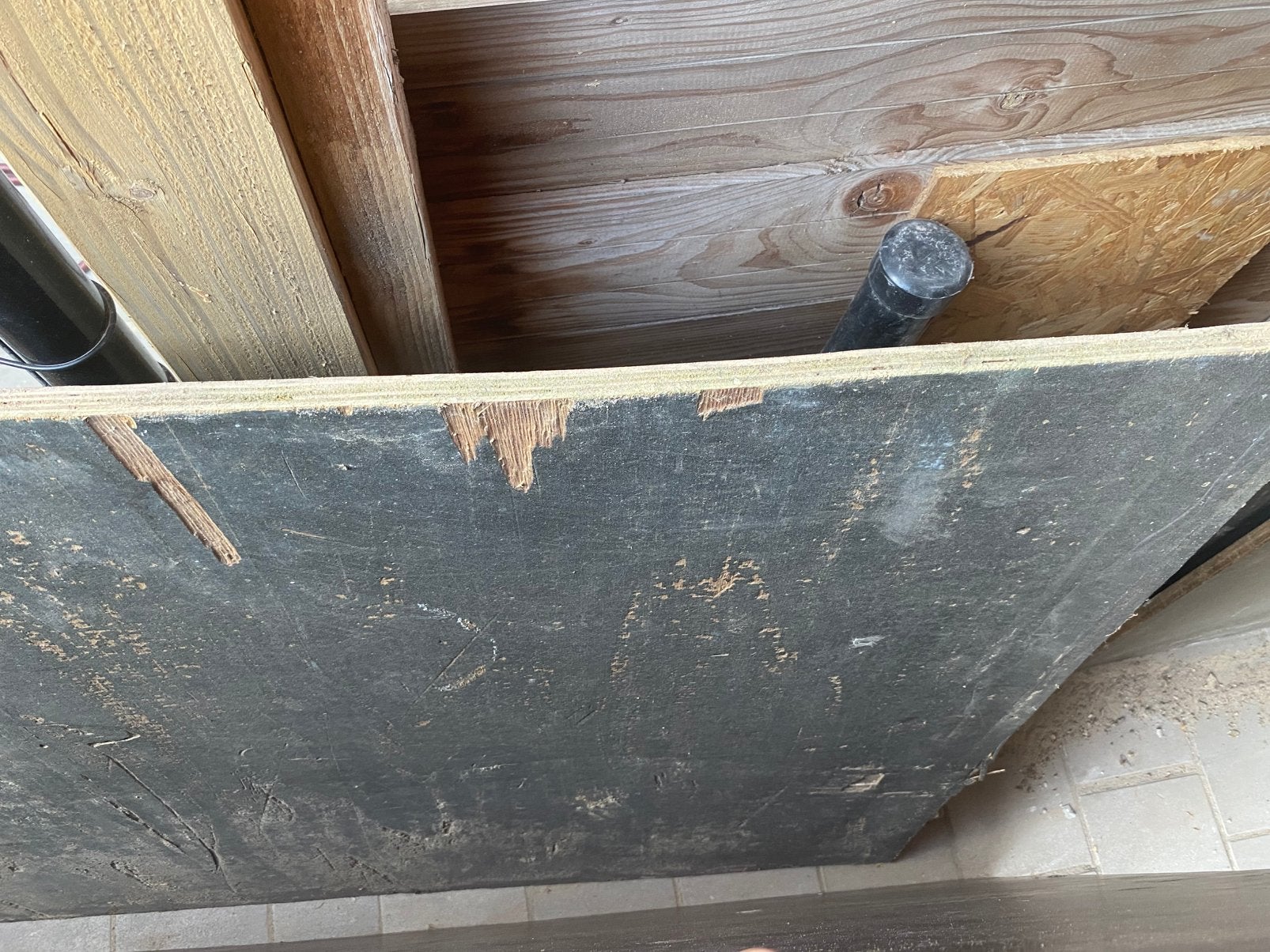 4x houten plaat, Doe-het-zelf en Verbouw, Hout en Planken, Ophalen, Minder dan 25 mm, Zo goed als nieuw, Plank
