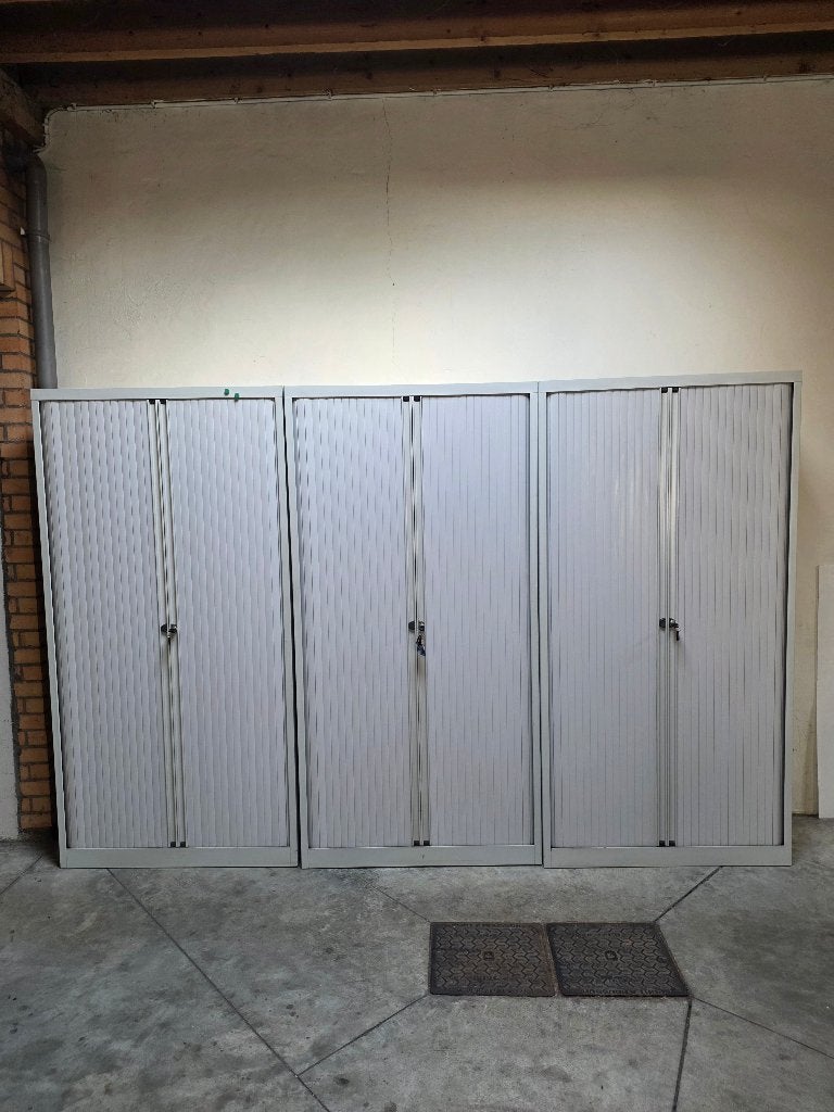 Kantoorkasten , Archiefkasten , Roldeurkasten - 3 Stuks, Huis en Inrichting, Zo goed als nieuw, Metaal, 150 tot 200 cm, 25 tot 50 cm