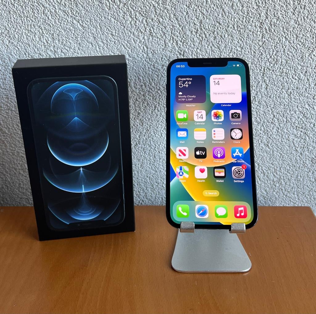 Apple iPhone 12 Pro 128GB | 256GB | Grafiet | Blauw | Goud, 128 GB, Refurbished, Zonder simlock, Grijs