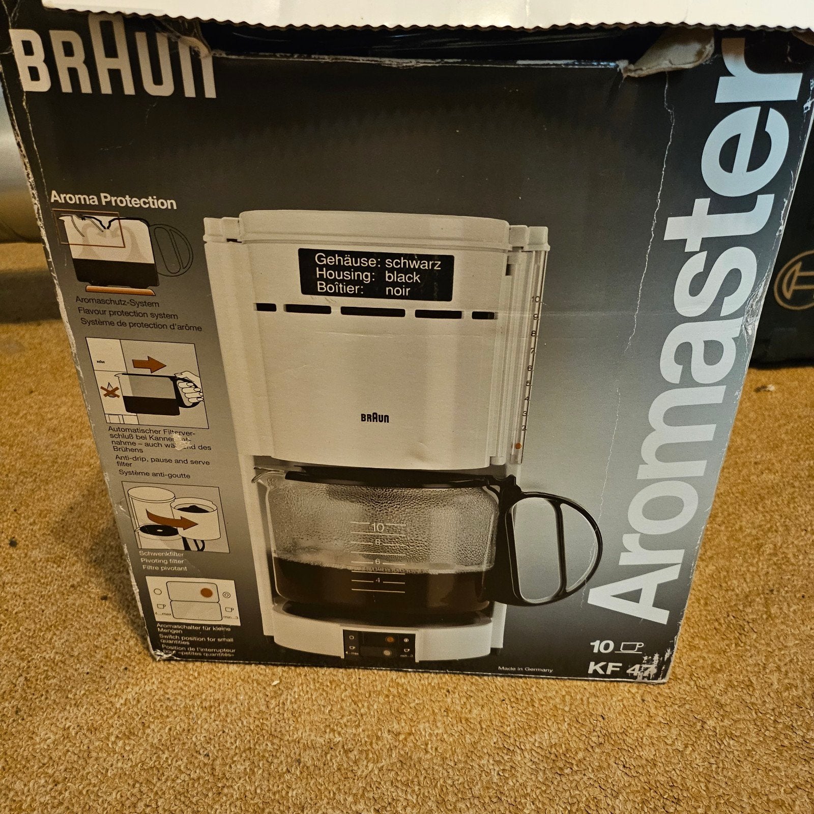 Braun Aromaster Koffiezetapparaat KF 47 - Zwart, 10 kopjes of meer, Gemalen koffie, Ophalen of Verzenden, Koffiemachine