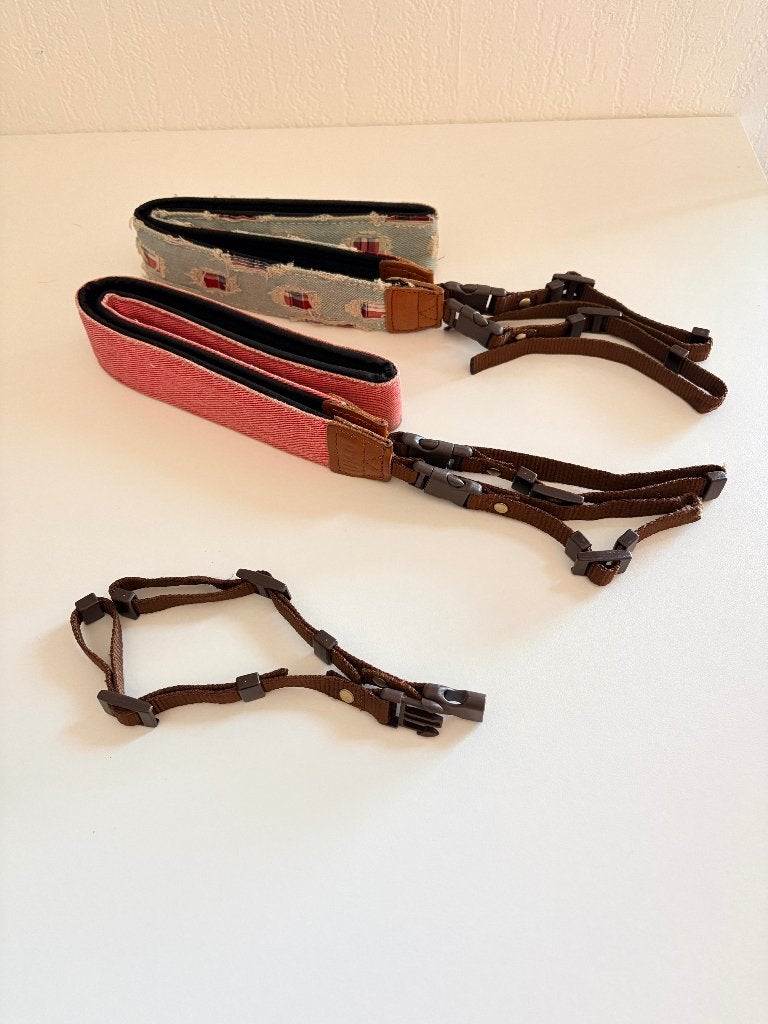 Premium set van 2 camerariemen + extra riempje, Roze, Overige typen, Gevoerd, Zo goed als nieuw