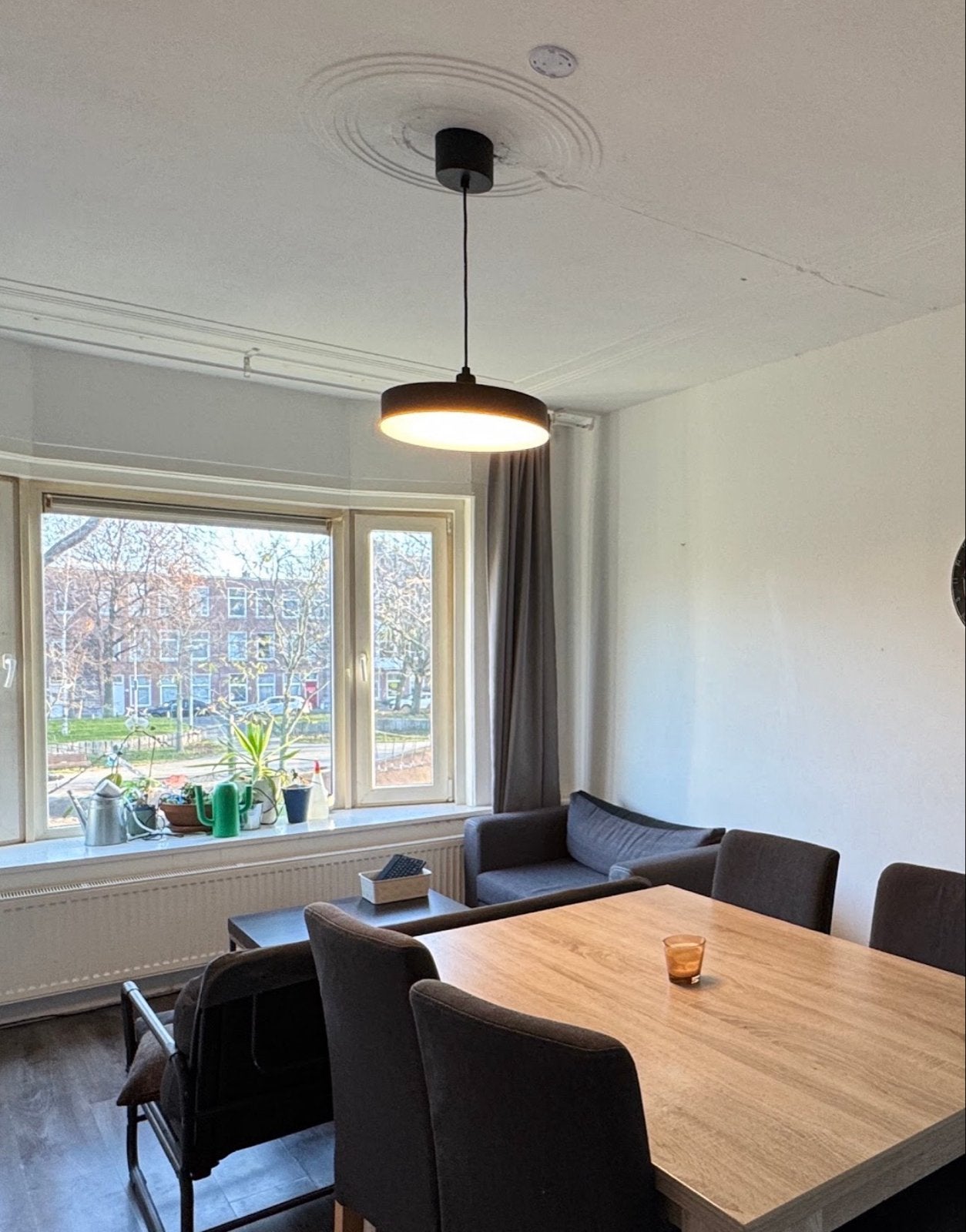 IKEA Nymåne Hanglamp - Zwart, Modern Design, Huis en Inrichting, Ophalen of Verzenden, Zo goed als nieuw, Metaal, Overige fittingen