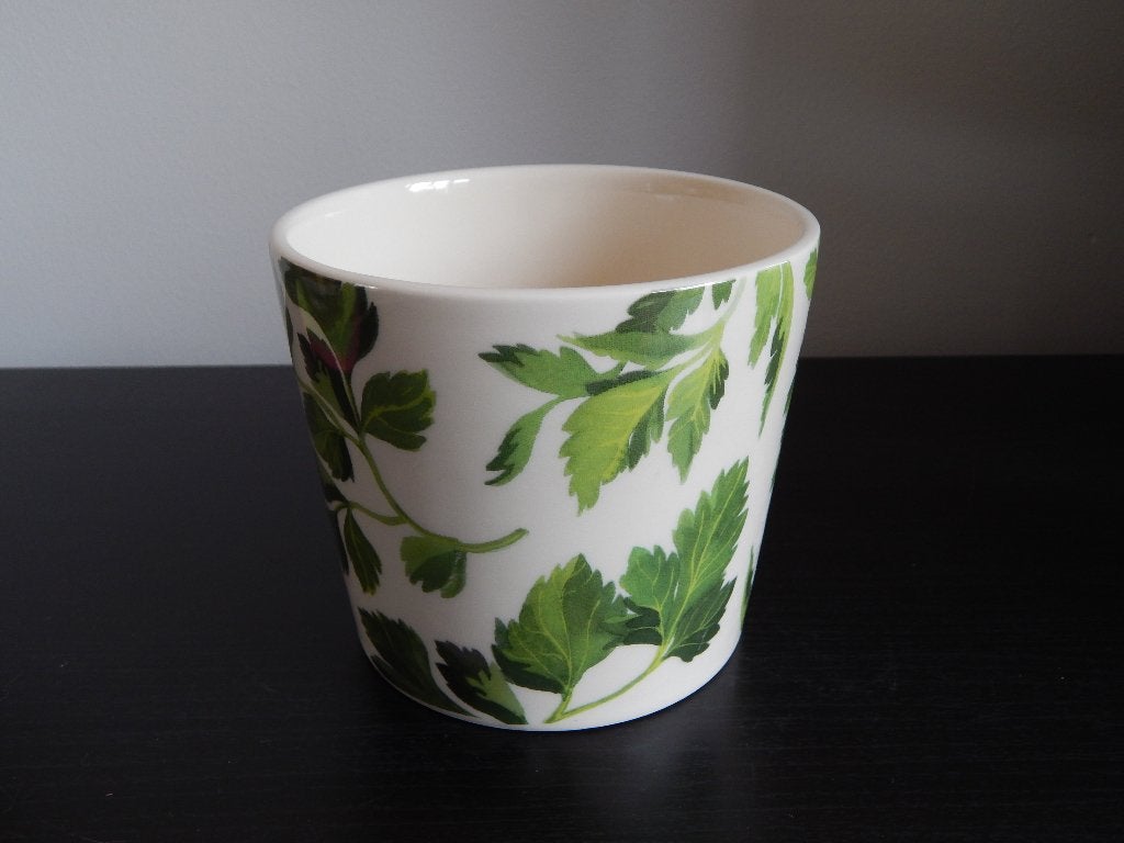Emma Bridgewater plantenpot Parsley 2022, Ophalen of Verzenden, Zo goed als nieuw, Overige stijlen, Kop(pen) en/of Schotel(s)