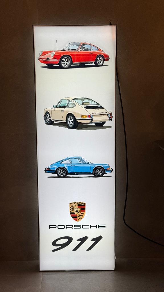 Porsche led lichtbakken leuk voor in de garage of mancave, Ophalen, Gebruikt, Auto's