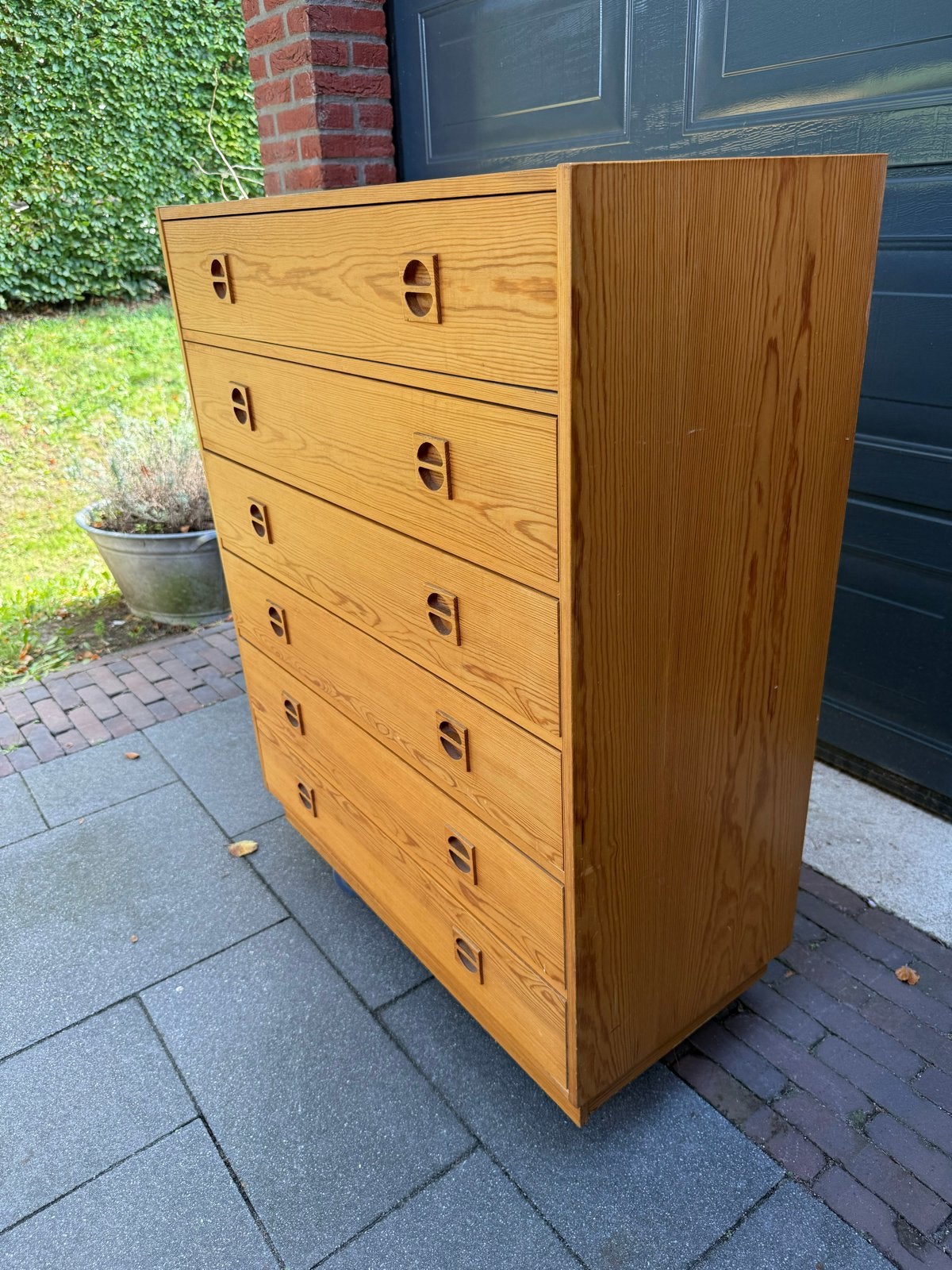 Houten ladekast 88x76x36cm met 6 laden, Ophalen, Gebruikt, Gijosvintage, 5 laden of meer