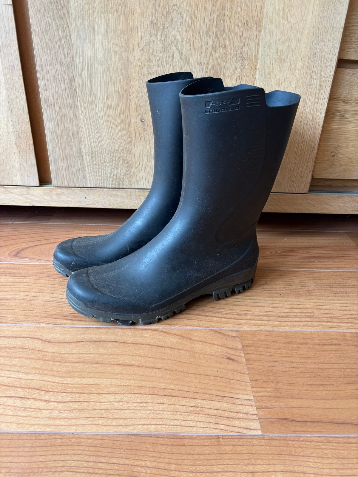 Zwarte regenlaarzen, maat 45/46, Kleding | Heren, Zwart, Ophalen of Verzenden, Regenlaarzen, Zo goed als nieuw