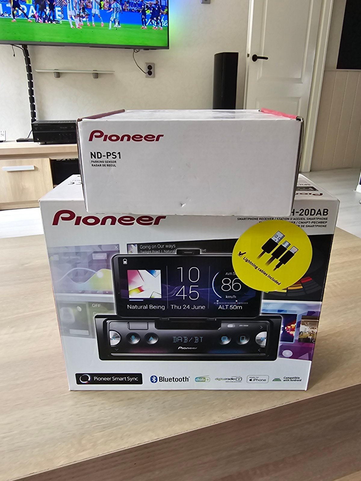 Pioneer SPH-20DAB Autoradio met ND-PS1 Parksensor, Ophalen of Verzenden, Zo goed als nieuw