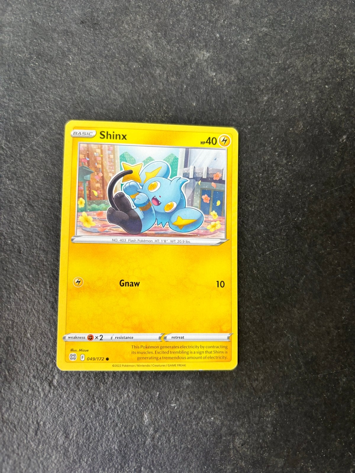 Pokémon Kaart Shinx 049/172 - Basic HP40, Ophalen, Zo goed als nieuw, Losse kaart
