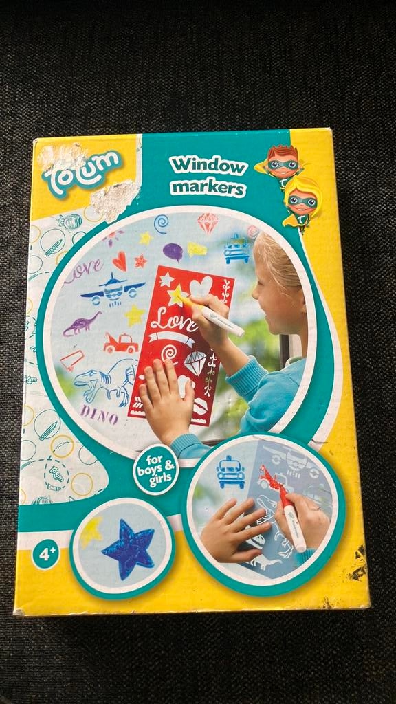 Totum window markers (raamstiften), Kinderen en Baby's, Speelgoed | Educatief en Creatief, Ophalen, Nieuw