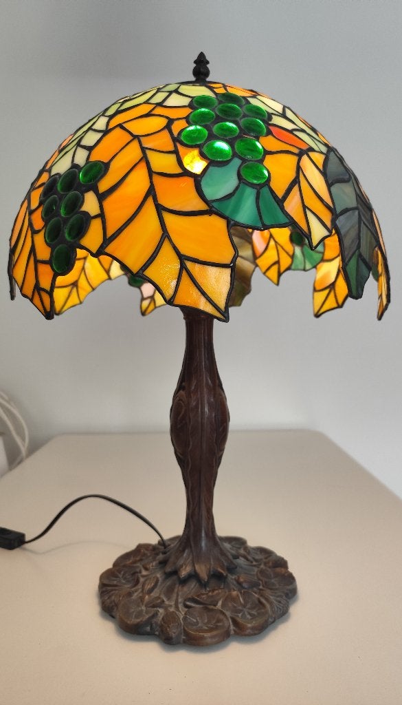Glas in lood tafellamp, Ophalen, Overige typen, Gebruikt, 60 cm