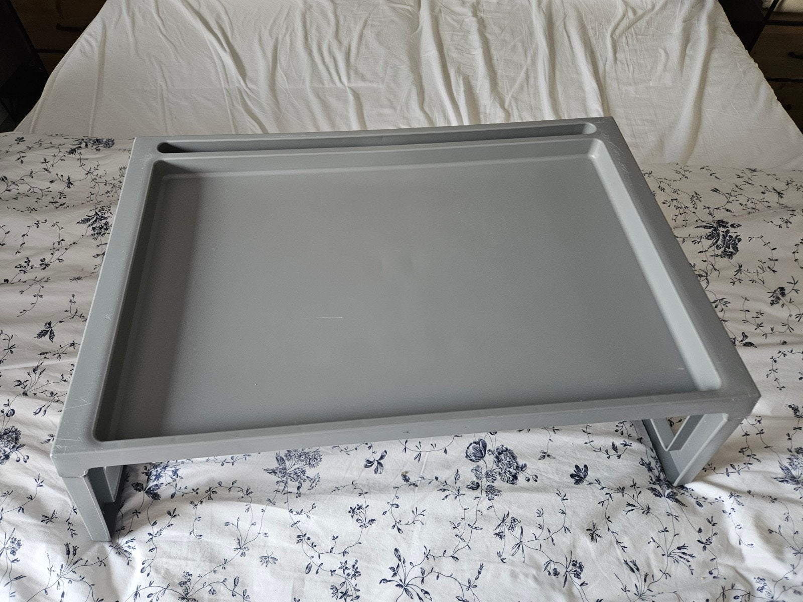 IKEA Bedtafel Grijs, Ophalen of Verzenden, Gebruikt, Grijs
