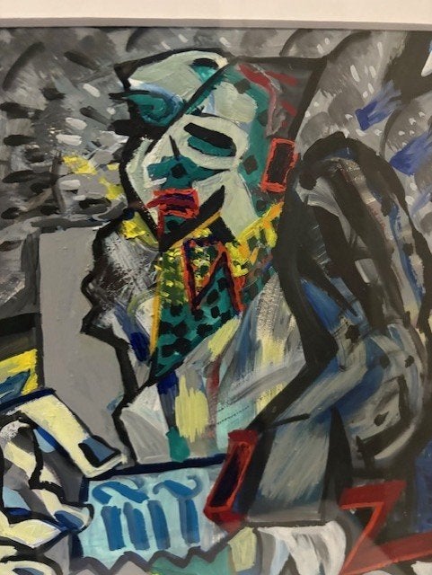 Schilderij 'Ridder te paard' van Cees Landsaat (1948 - 2007), Ophalen of Verzenden