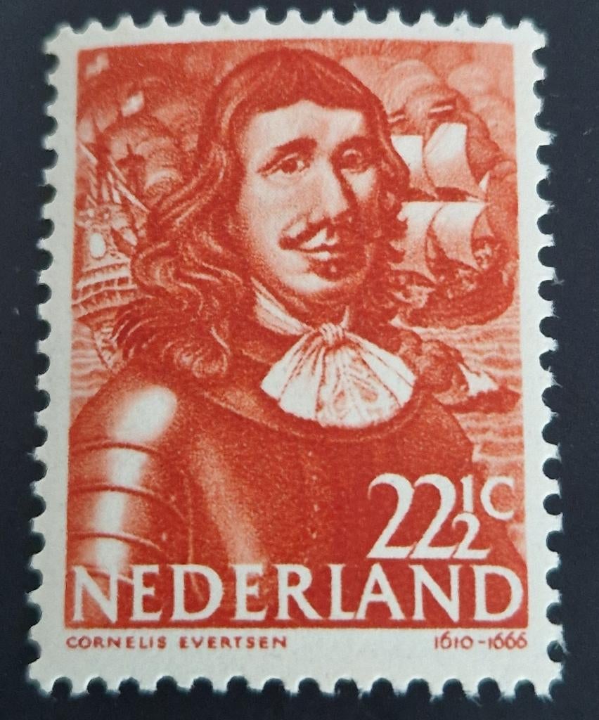 Nederland 1943 - nvph 418 - Zeehelden -  Cornelis Evertsen, Verzenden, Na 1940, Postfris