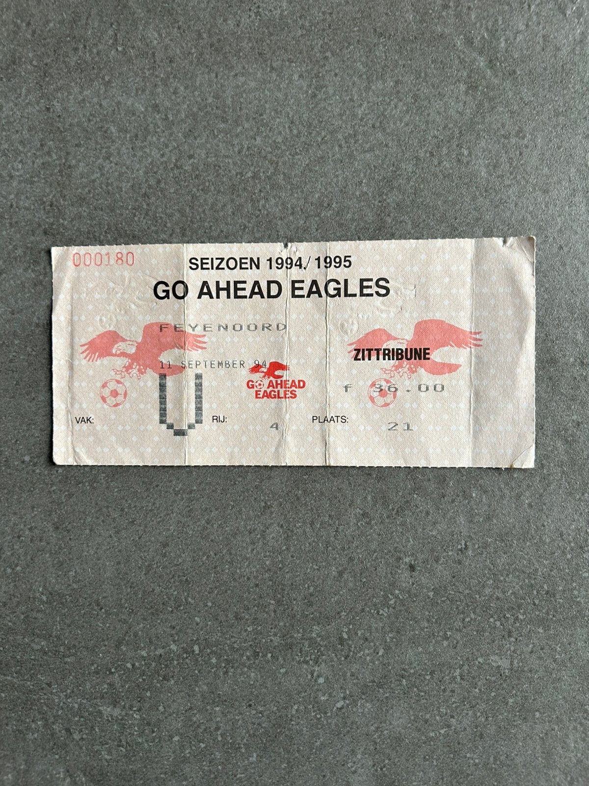 Go Ahead Eagles - Feyenoord ticket, Verzamelen, Ophalen of Verzenden, Feyenoord, Overige typen