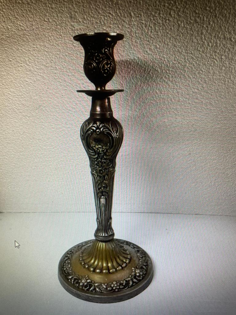 Art deco zware Kandelaar, Antiek en Kunst, Ophalen of Verzenden, Koper of Brons