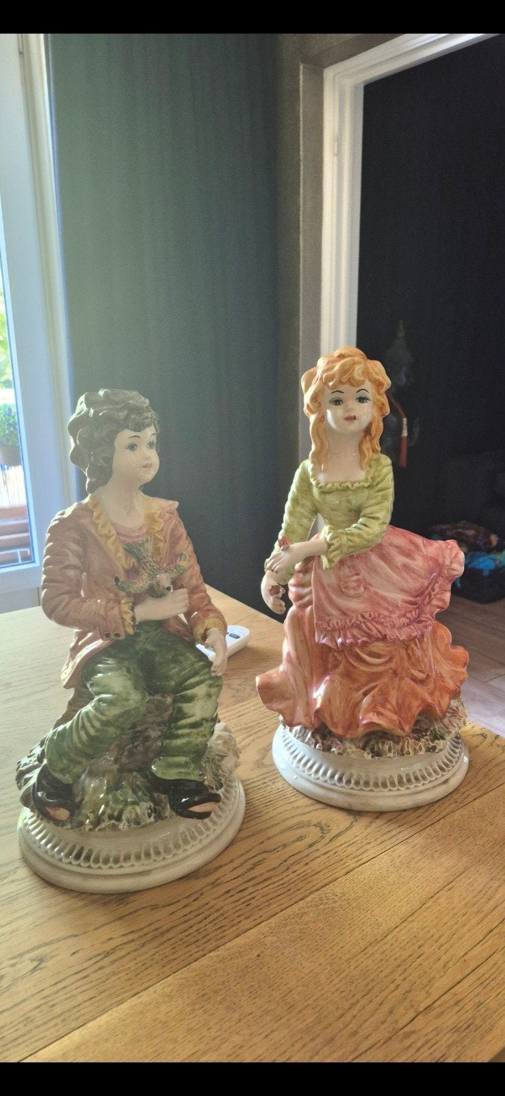 Porseleinen beelden  Bassano/ capodimonte stijl, Ophalen, Zo goed als nieuw