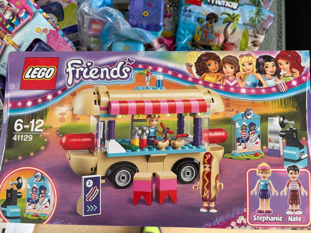 Lego Friends Hotdog Kraam 41129 - Nagenoeg Compleet, Ophalen of Verzenden, Zo goed als nieuw, Complete set, Lego