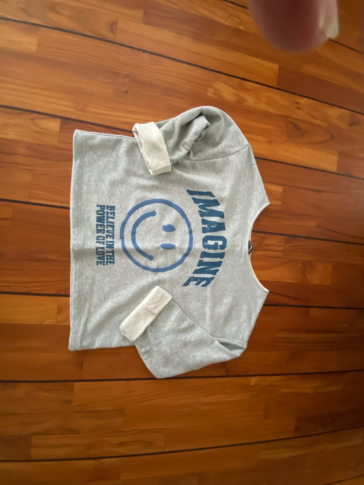 Juul & Belle sweater met smile print - Maat M, Ophalen of Verzenden, Gedragen, Maat 38/40 (M), Grijs