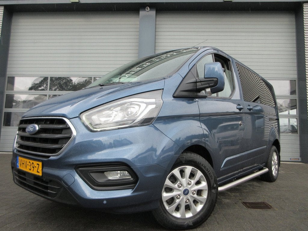 Ford TRANSIT CUSTOM L1H1 130 pk autmaat dc airco navigatie c, Auto's, Bestelauto's, Automaat, 15 km/l, Euro 6, 4 cilinders